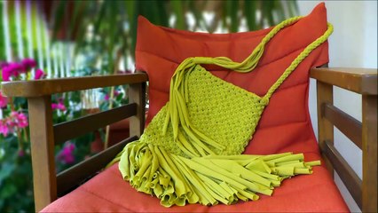 Macrame tutorial: How to make a macrame fringe bag!
