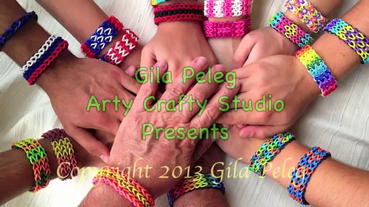 Rainbow Loom-Multicolor Triple Single bracelet for beginners-STEP BY STEP