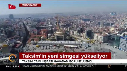 Taksim'in yeni simgesi yükseliyor