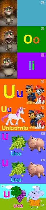 LAS VOCALES en Español con Talking Tom, Paw Patrol, Toy Story y Peppa Pig | BabyKids