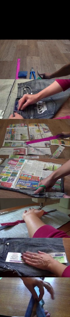 ⁣DIY Модный рюкзак из Старых джинс своими руками!/Trendy backpack out of Old jeans with your hands