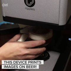 This machine will draw pictures on your beer!