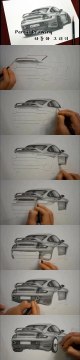 연필그림 PENCIL SKETCH - 자동차그리기 / 포르쉐 (Porsche) [ How to draw a car / Speed drawing ]