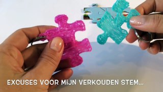 DIY: puzzelstuk sleutelhangers maken met 3D pen