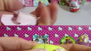Unwrapping 16 Surprise Eggs Disney Princess Hello Kitty Filly Minnie Mouse Chi Chi Love Barbapapa