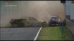 Rudd and Collinson Huge Crash 2018 NZ V8 Utes Hampton Downs Race 2