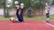 Man Performs Crazy Soccer Skills With Two Soccer Balls