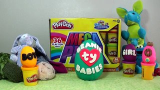 Giant Surprise Egg TY Beanie Babies Play Doh 36 MEGA PACK Frozen