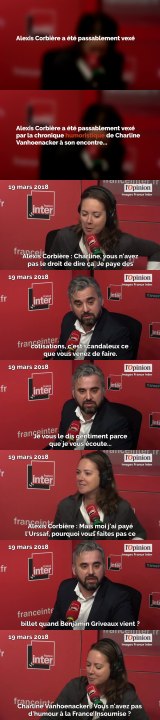 Vexé, Alexis Corbière s’agace contre Charline Vanhoenacker