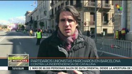 Marcha unionista catalana marca fin de semana de reivindicaciones