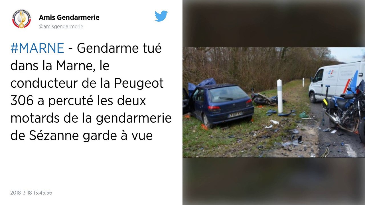 Marne : un gendarme à moto tué dans un accident de la route.
