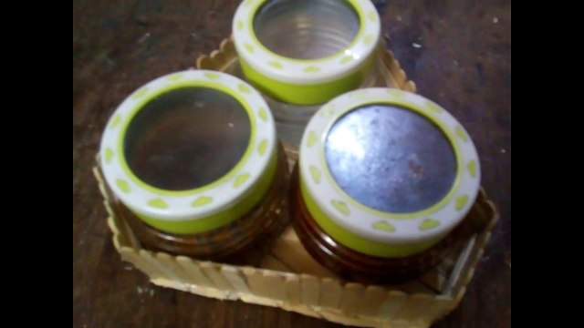 DIY_ How to make tray _ holder for jars - useful to keep on dinning table using