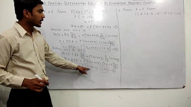 PDE #7 Formation Partial Differential Equation in Hindi By Eliminating Arbitary Function |PTU |NP BALI