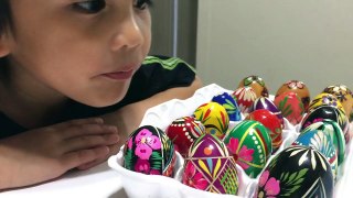 Learning to count numbers 1-10 with Pysanky (Handpainted Polish Wooden Easter Eggs)