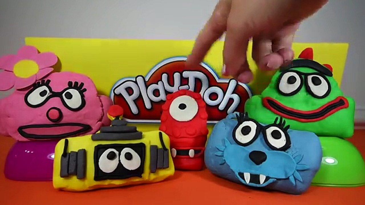Yo Gabba Gabba Play Doh Surprise Eggs with Yo Gabba Gabba Toys and Counting