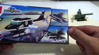 enlighten 폴리스시리즈 헬리콥터와 조종사 미니 피규어 레고 호환 제품 조립기