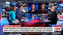 Trump resumes attacking Mueller; Hires lawyer who argued some in FBI & DOJ want to frame Trump.
