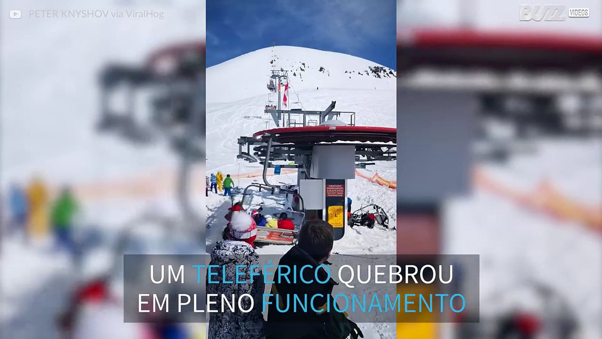 Teleférico fora de controle arremessa esquiadores