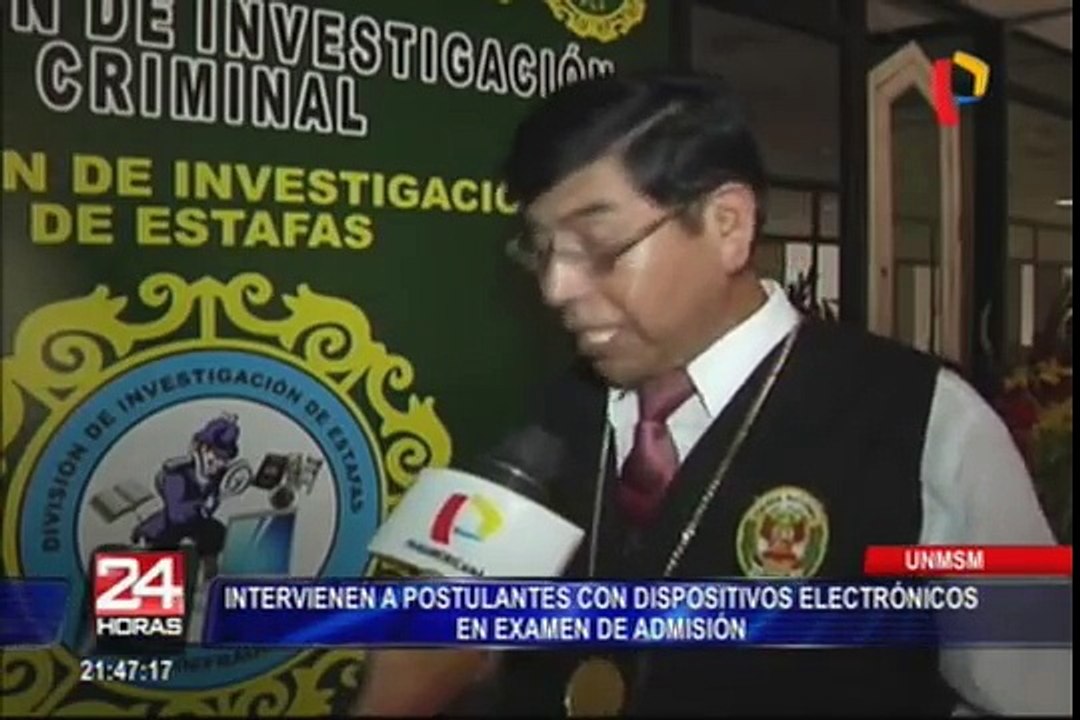 Intervienen a postulantes de la UNMSM con dispo...