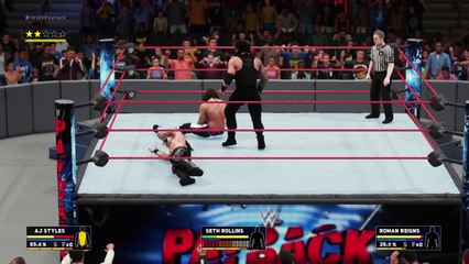 WWE 2K18 Aj vs Rollins vs Reigns