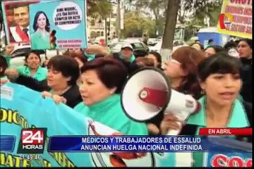 Médicos y trabajadores de EsSalud anuncian huelga nacional indefinida