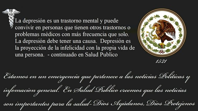 19 de Marzo 2018 Temas de Salud la Depresion - Informe de Salud Publico