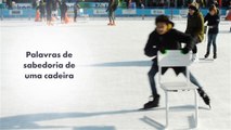 Uma cadeira que ensina holandeses a patinarem no gelo