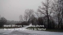 20 mars 2018: nouvelles chutes de neige sur la province de Namur