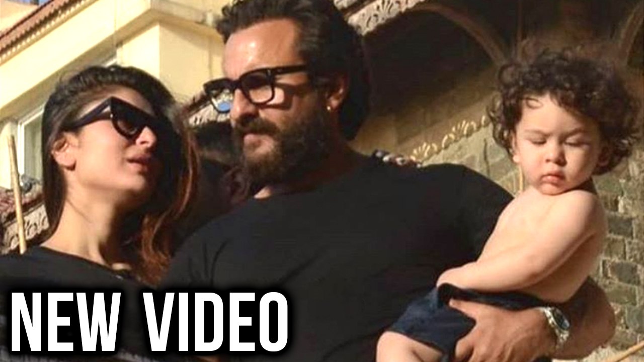 Kareena Kapoor, Taimur Ali Khan And Saif Ali Khan WAVE To Media