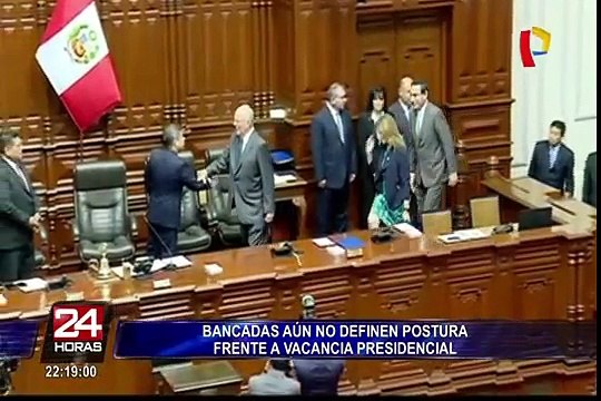 Bancadas parlamentarias aún no definen postura frente a vacancia presidencial