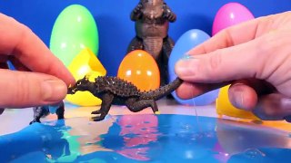 Birth of GODZILLA Toys Hatching in SLIME SURPRISE EGGS | Godzilla vs Dinosaurs Toys Video 1