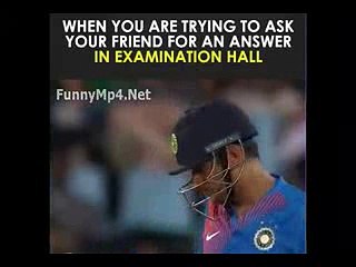 Funny video When Friend ignore You in Exam - Dhoni s Angry Reaction