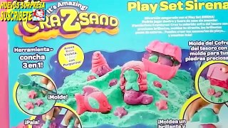 Abrimos una caja con arena magica play set sirenas cra z sand juguetes para niños
