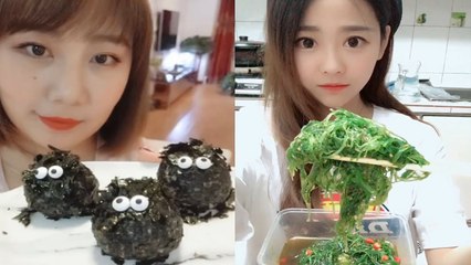 EATING SHOW COMPILATION-CHINESE FOOD-MUKBANG-Greasy Chinese Food-Beauty eat strange food-NO.82