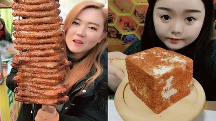EATING SHOW COMPILATION-CHINESE FOOD-MUKBANG-Greasy Chinese Food-Beauty eat strange food-NO.83