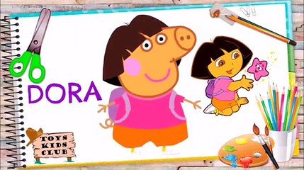 PEPPA PIG DISFARCE DORA A AVENTUREIRA TOY STORY DOUTORA BRINQUEDO DIVERTIDAMENTE COMPLETO!