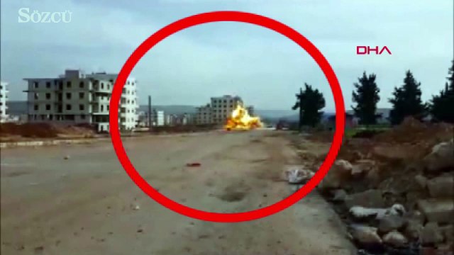 Afrin'de teröristlerin araca tuzakladığı patlayıcı imha edildi
