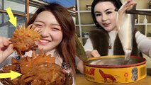 EATING SHOW COMPILATION-CHINESE FOOD-MUKBANG-Greasy Chinese Food-Beauty eat strange food-NO.84