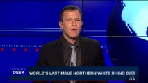 i24NEWS DESK | World's last male northern white rhino dies | Tuesday, March 20th 2018