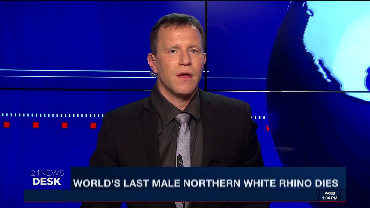 i24NEWS DESK | World's last male northern white rhino dies | Tuesday, March 20th 2018
