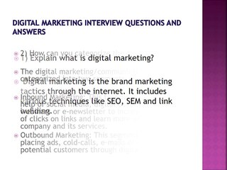 digital marketing interview question and answers 2018