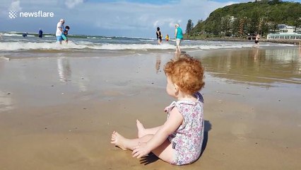 One-year-old girl knocked down by wave on Gold Coast