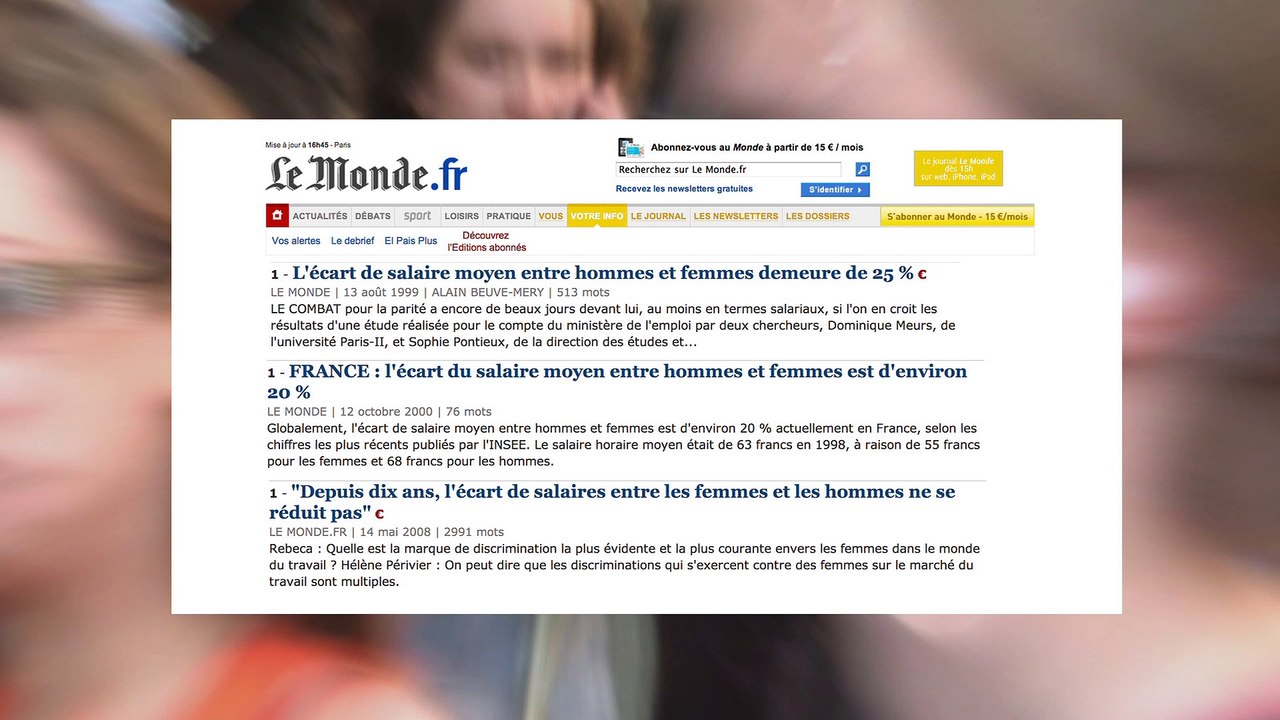 L'écart de salaire hommes-femmes