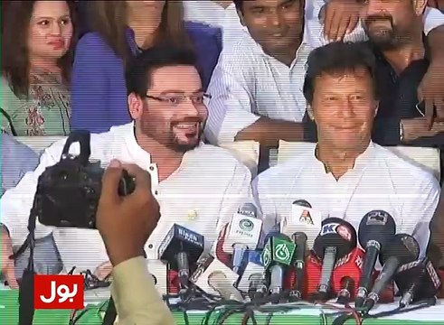 Chairman PTI Imran Khan Addresses In Karachi With Announcement Of Aamir Liaquat and Abid Ali joins PTI (19.03.18)
