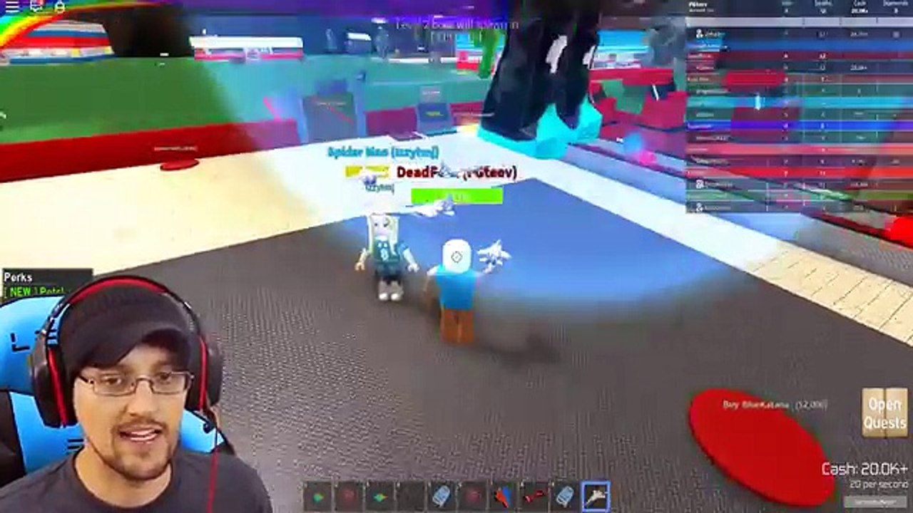 WHO PEE'D IN DEADPOOL- ROBLOX Superhero Tycoon Magic, Kill Quests & Boss Spawns FGTEEV #17