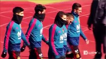 Sergio Ramos y Diego Costa inseparables en el entrenamiento de la Selección