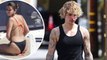 Pecs appeal! Justin Bieber shows off bulging biceps in tank top on solo outing in Los Angeles while ex Selena enjoys bikini break.