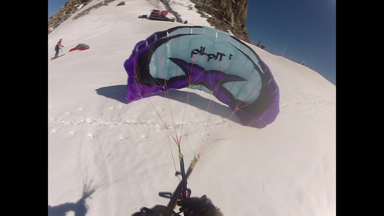 Adrien, Speed Riding d’été aux Grands Montets “la Face” en 2 runs
