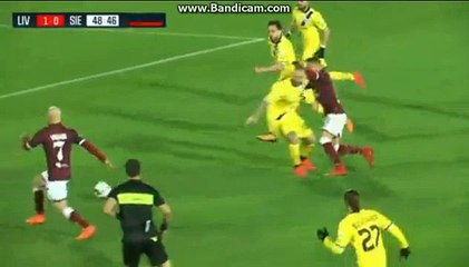 Valiani  goal Livorno 1-0 Robur Siena