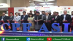 Expo center karachi, Minister Information Sindh Nasir Hussain Shah talks to media